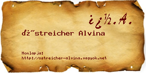 Östreicher Alvina névjegykártya